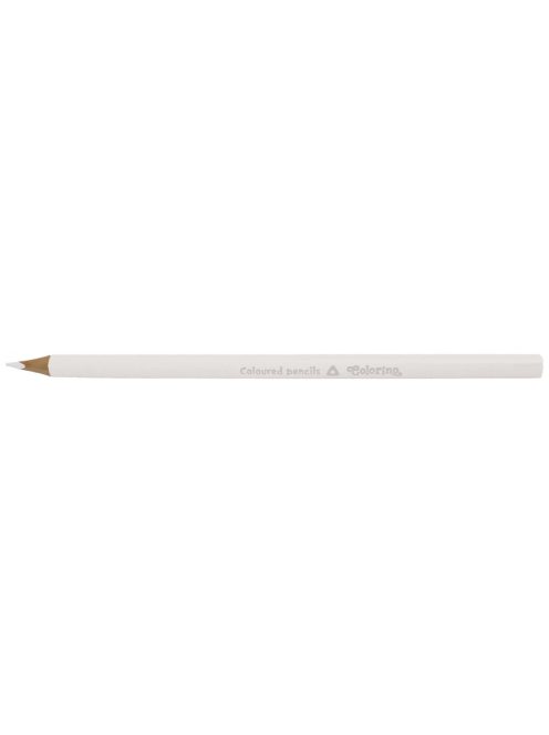 Színes ceruza háromszögletű, fehér, fehér - 12 db