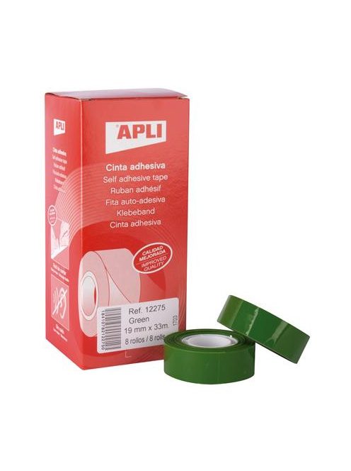 APLI Ragasztószalag, 19 mm x 33 m, APLI, zöld