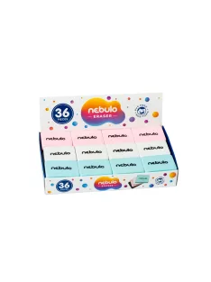 Radír, logózott radír 3 színben, Nebulo