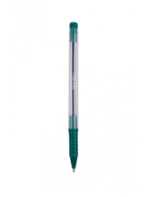 Golyóstoll eldobható kupakos Spoko, írásszín zöld