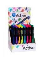 Golyóstoll S0117 ACTIVE, Easy Ink, kék íráskép, displayben, vegyes színű tolltest