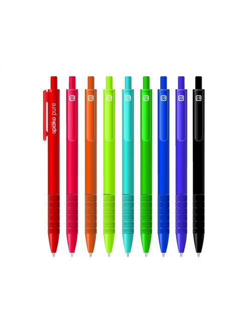 Golyóstoll S0118 PURE, kék íráskép, displayben, vegyes színű tolltest