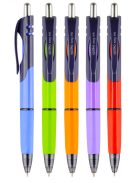 Golyóstoll S0163 Háromszögletű, Easy Ink, kék íráskép, displayben, vegyes színű tolltest