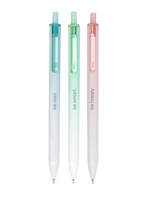 Golyóstoll S0168 BE IN, Easy Ink, Needle Tip, kék íráskép, displayben, vegyes színű tolltest