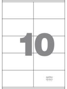 Öntapadó etikett címke, 105 × 57 mm, papír, A4, fehér - 1000 db