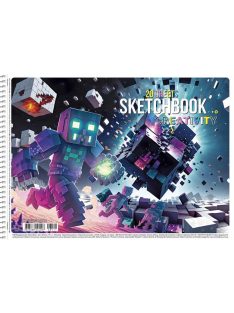   SHKOLYARYK Vázlatfüzet, spirál, A4, 100 g, 20 lap, SHKOLYARYK "Creativity"