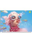 SHKOLYARYK Vázlatfüzet, spirál, A4, 100 g, 30 lap, SHKOLYARYK "the Sketch book"