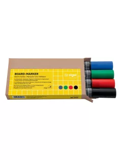   SIGEL Táblamarker készlet, 2-3 mm, kúpos, SIGEL, 4 különböző szín