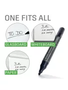 SIGEL Táblamarker készlet, 2-3 mm, kúpos, SIGEL, 4 különböző szín