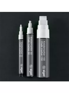   SIGEL Folyékony krétamarker, vágott hegy, 5-15 mm SIGEL, fehér