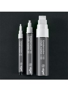   SIGEL Folyékony krétamarker, kúpos hegy, 1-2 mm SIGEL, fehér