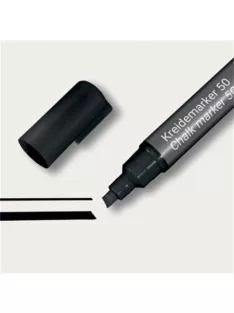   SIGEL Folyékony krétamarker, vágott hegy, 1-5 mm SIGEL, fekete