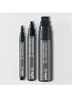   SIGEL Folyékony krétamarker, vágott hegy, 1-5 mm SIGEL, fekete