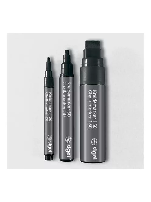 SIGEL Folyékony krétamarker, vágott hegy, 1-5 mm SIGEL, fekete