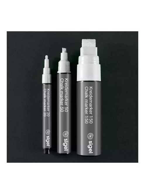 SIGEL Folyékony krétamarker, vágott hegy, 1-5 mm SIGEL, fehér