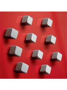   SIGEL Extra erős kockamágnes, 10 db, SIGEL "SuperDym", ezüst