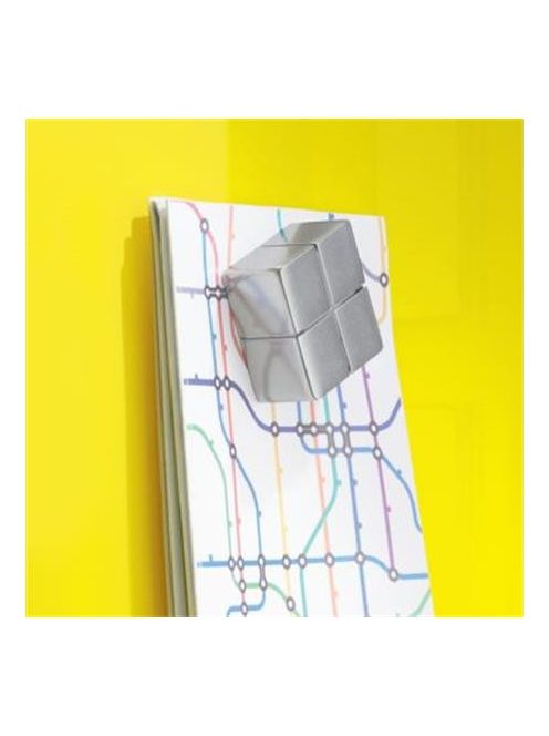 SIGEL Extra erős kockamágnes, 4 db, SIGEL "SuperDym", ezüst