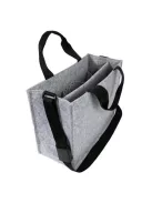 SIGEL Irodai válltáska, vállpánttal, M méret, 36x28x15 cm, SIGEL "Classic", világosszürke