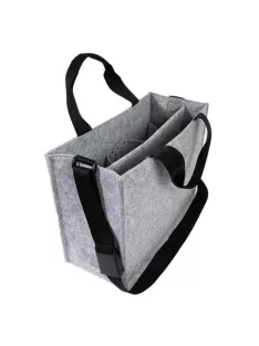   SIGEL Irodai válltáska, vállpánttal, M méret, 36x28x15 cm, SIGEL "Classic", világosszürke