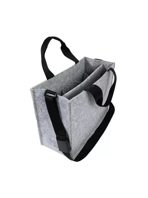 SIGEL Irodai válltáska, vállpánttal, M méret, 36x28x15 cm, SIGEL "Classic", világosszürke