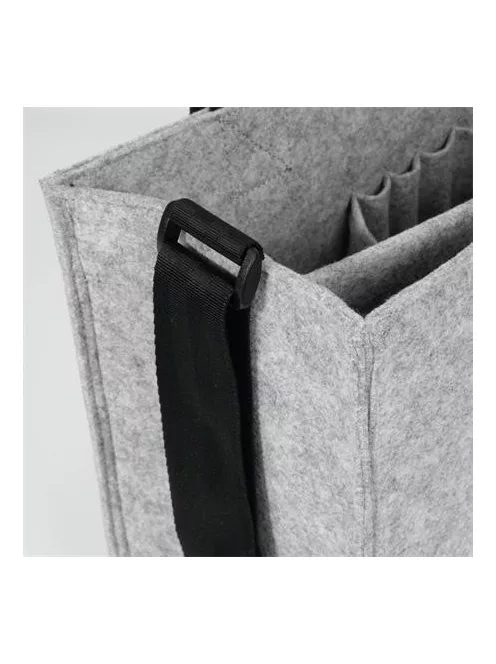 SIGEL Irodai válltáska, vállpánttal, M méret, 36x28x15 cm, SIGEL "Classic", világosszürke