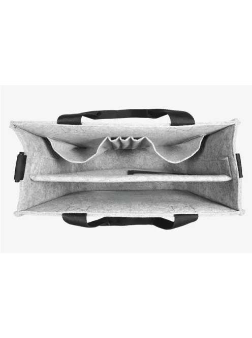 SIGEL Irodai válltáska, vállpánttal, M méret, 36x28x15 cm, SIGEL "Classic", világosszürke