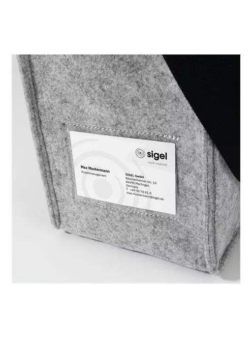 SIGEL Irodai válltáska, vállpánttal, M méret, 36x28x15 cm, SIGEL "Classic", világosszürke
