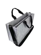 SIGEL Irodai válltáska, vállpánttal, L méret, 50x28x15 cm, SIGEL "Classic", világosszürke