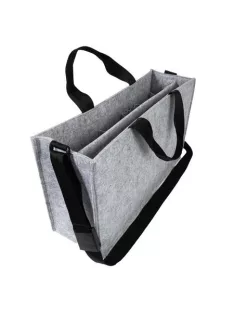   SIGEL Irodai válltáska, vállpánttal, L méret, 50x28x15 cm, SIGEL "Classic", világosszürke