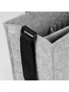 SIGEL Irodai válltáska, vállpánttal, L méret, 50x28x15 cm, SIGEL "Classic", világosszürke