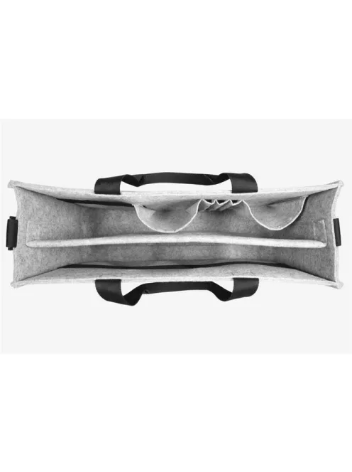 SIGEL Irodai válltáska, vállpánttal, L méret, 50x28x15 cm, SIGEL "Classic", világosszürke