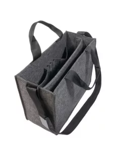   SIGEL Irodai válltáska, vállpánttal, M méret, 36x28x15 cm, SIGEL "Classic", sötétszürke