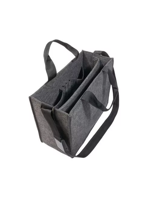 SIGEL Irodai válltáska, vállpánttal, M méret, 36x28x15 cm, SIGEL "Classic", sötétszürke