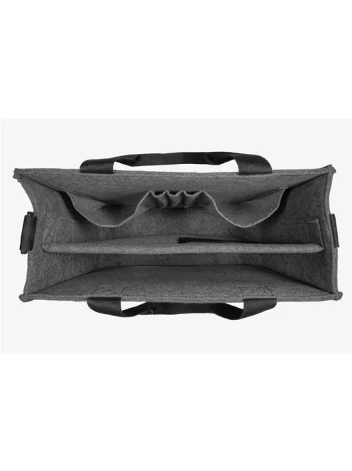 SIGEL Irodai válltáska, vállpánttal, M méret, 36x28x15 cm, SIGEL "Classic", sötétszürke