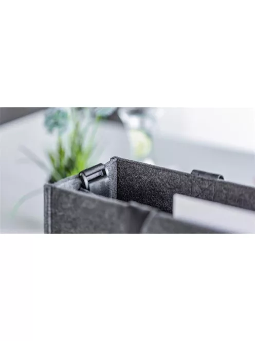 SIGEL Irodai válltáska, vállpánttal, M méret, 36x28x15 cm, SIGEL "Classic", sötétszürke