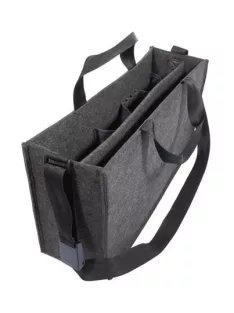   SIGEL Irodai válltáska, vállpánttal, L méret, 50x28x15 cm, SIGEL "Classic", sötétszürke