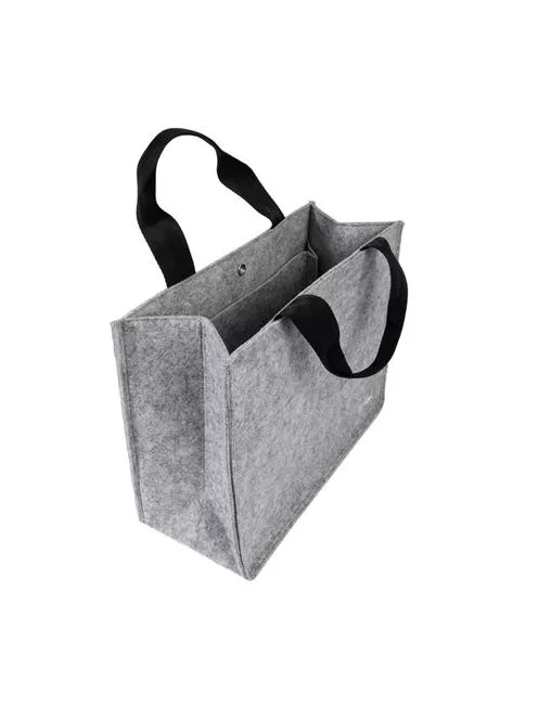 SIGEL Irodai válltáska, M méret, 36x28x15 cm, SIGEL "Basic", világosszürke