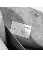 SIGEL Irodai válltáska, M méret, 36x28x15 cm, SIGEL "Basic", világosszürke