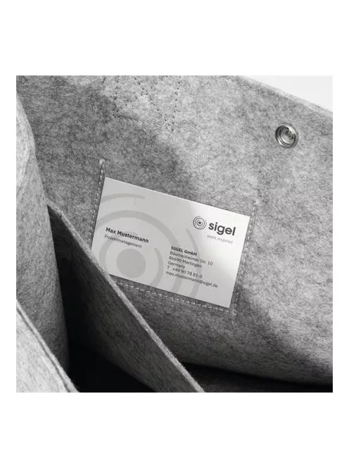 SIGEL Irodai válltáska, M méret, 36x28x15 cm, SIGEL "Basic", világosszürke