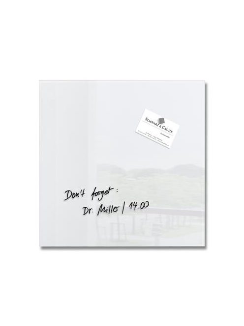 SIGEL Mágneses üvegtábla, 30x30 cm, SIGEL "Artverum® ", fehér