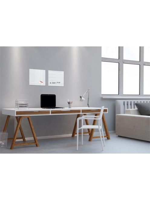 SIGEL Mágneses üvegtábla, 30x30 cm, SIGEL "Artverum® ", fehér