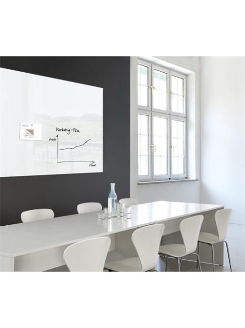SIGEL Mágneses üvegtábla, 120x180 cm, SIGEL "Artverum® ", fehér