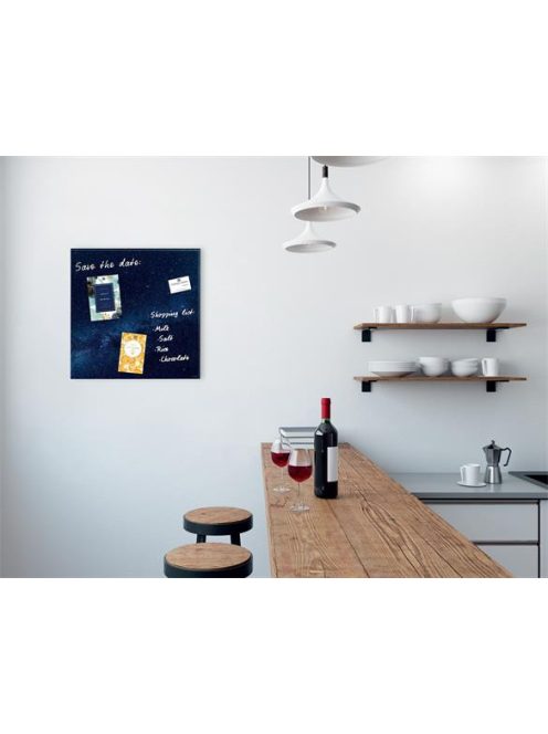 SIGEL Mágneses üvegtábla, 48x48x1,5 cm, SIGEL "Artverum® ", Galaxy mintázat