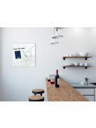 SIGEL Mágneses üvegtábla, 48x48x1,5 cm, SIGEL "Artverum® ", vonalrajzos