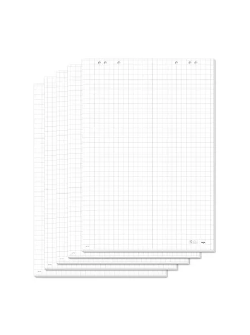SIGEL Flipchart papír, négyzethálós, 68x98 cm, 5x20 lap, SIGEL