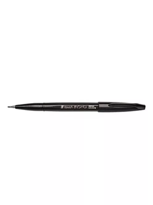 Ecsettoll, kalligrafikus hajlékony hegyű, Pentel SES15C-A fekete