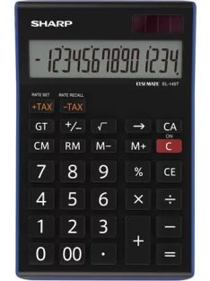   SHARP Számológép, asztali, 14 számjegy, SHARP "EL-145TBL"