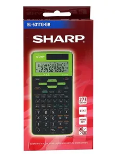   SHARP Számológép, tudományos, 273 funkció, SHARP "EL-531", zöld