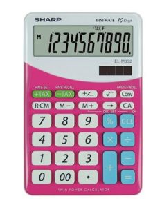   SHARP Számológép, asztali, 10 számjegy, SHARP "EL-M332", pink