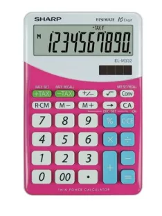   SHARP Számológép, asztali, 10 számjegy, SHARP "EL-M332", pink